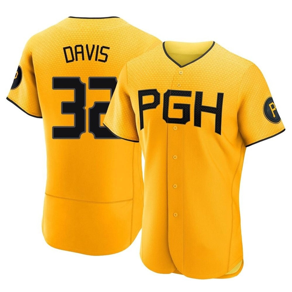 Fenge P.Pirates #32 Henry Davis Player Gold City Connect Home Limited Elite Stitched Jerseys