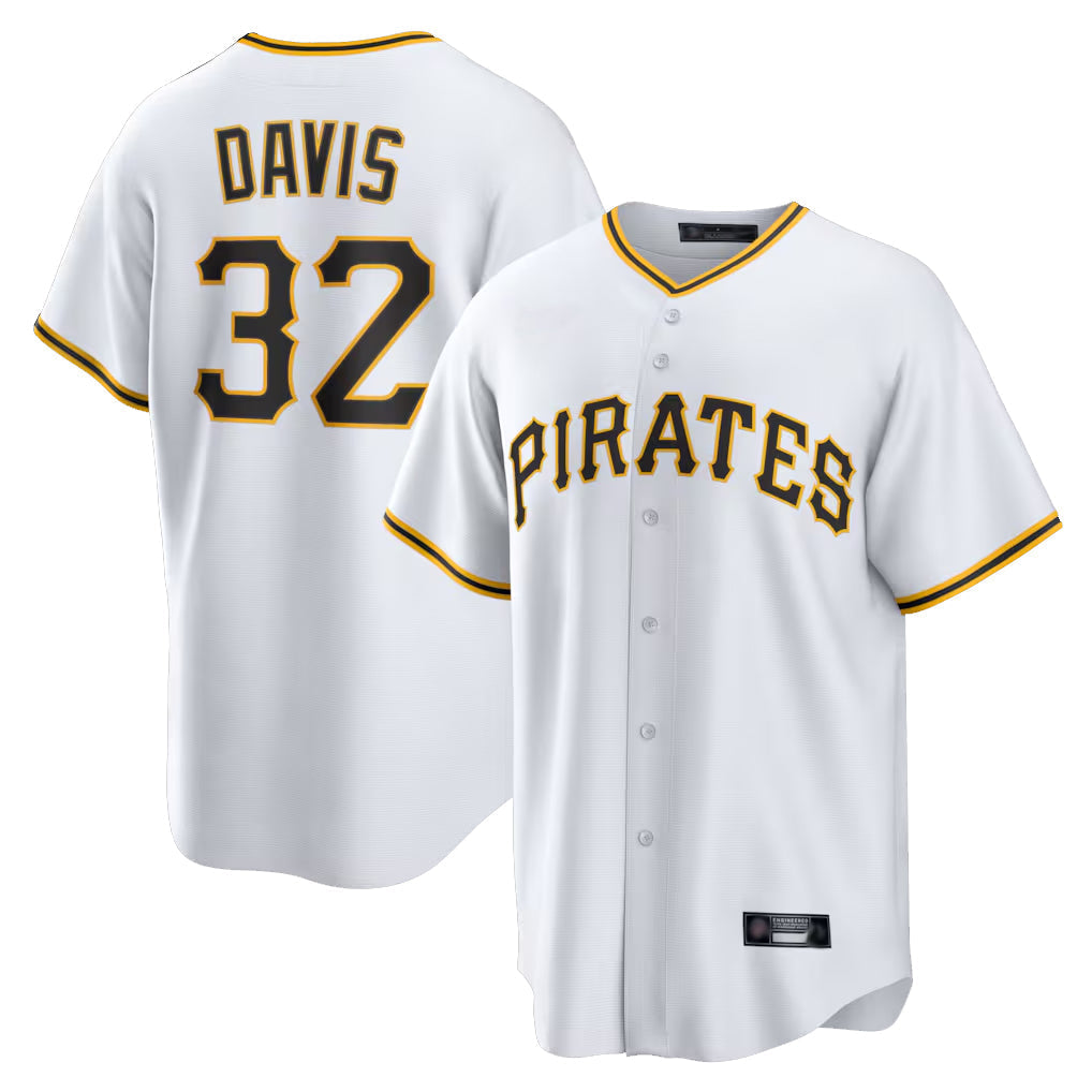 Fenge P.Pirates #32 Henry Davis Player White Home Game Stitched Jerseys