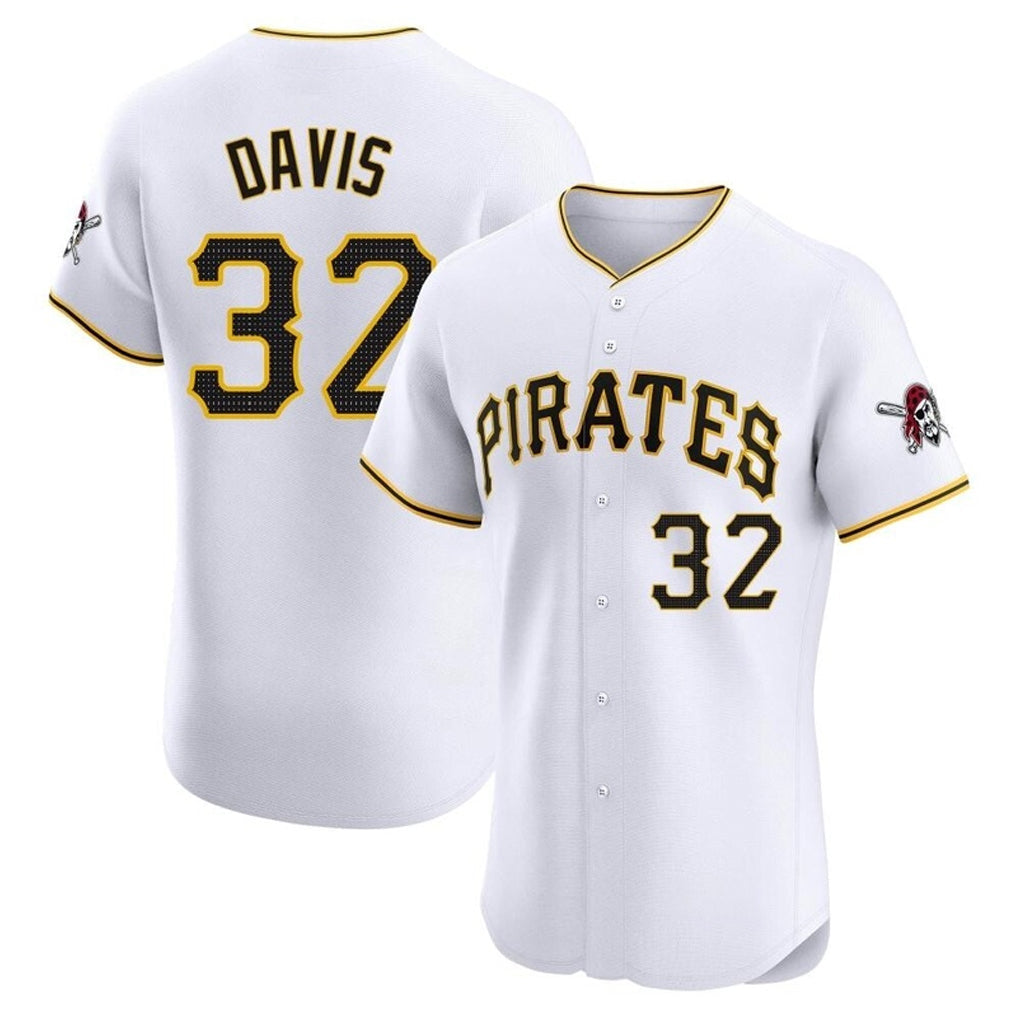 Fenge P.Pirates #32 Henry Davis Player White Home Limited Elite Stitched Jerseys