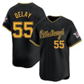 Fenge P.Pirates #55 Jason Delay Player Black Alt Home Limited Stitched Jerseys