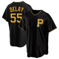 Fenge P.Pirates #55 Jason Delay Player Black Alternate 2025 Home Game Stitched Jerseys