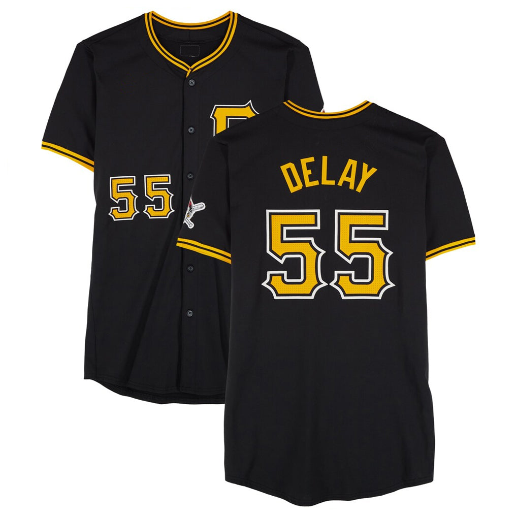 Fenge P.Pirates #55 Jason Delay Player Black Alternate Limited Game Stitched Jerseys
