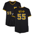 Fenge P.Pirates #55 Jason Delay Player Black Alternate Limited Game Stitched Jerseys