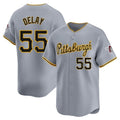 Fenge P.Pirates #55 Jason Delay Player Gray Road Home Limited Stitched Jerseys
