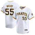 Fenge P.Pirates #55 Jason Delay Player White Home Limited Stitched Jerseys