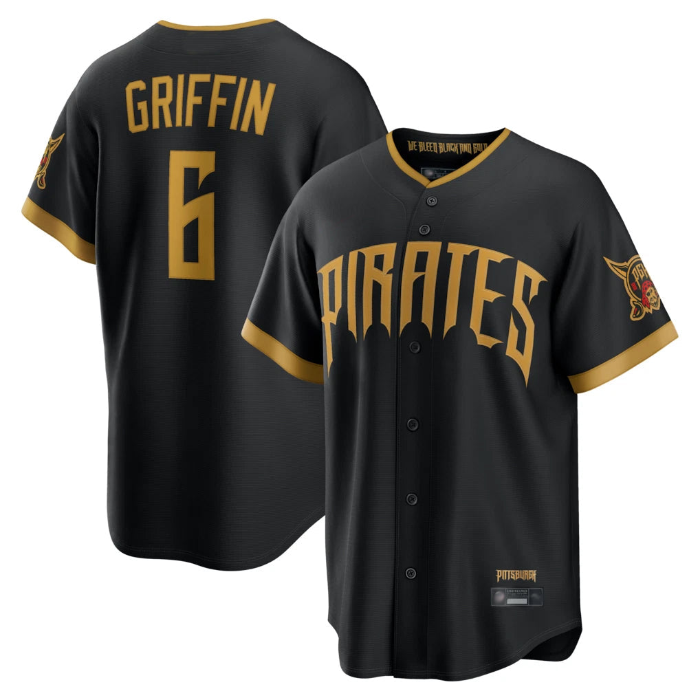 Fenge P.Pirates #6 Konnor Griffin Player Black 2026 City Connect Home Game Stitched Jerseys