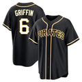 Fenge P.Pirates #6 Konnor Griffin Player Black Fashion Out Home Game Stitched Jerseys