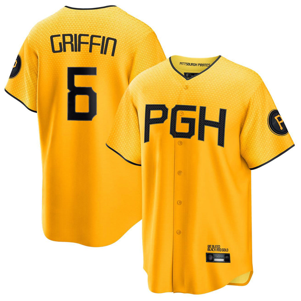 Fenge P.Pirates #6 Konnor Griffin Player Gold City Connect Home Game Stitched Jerseys