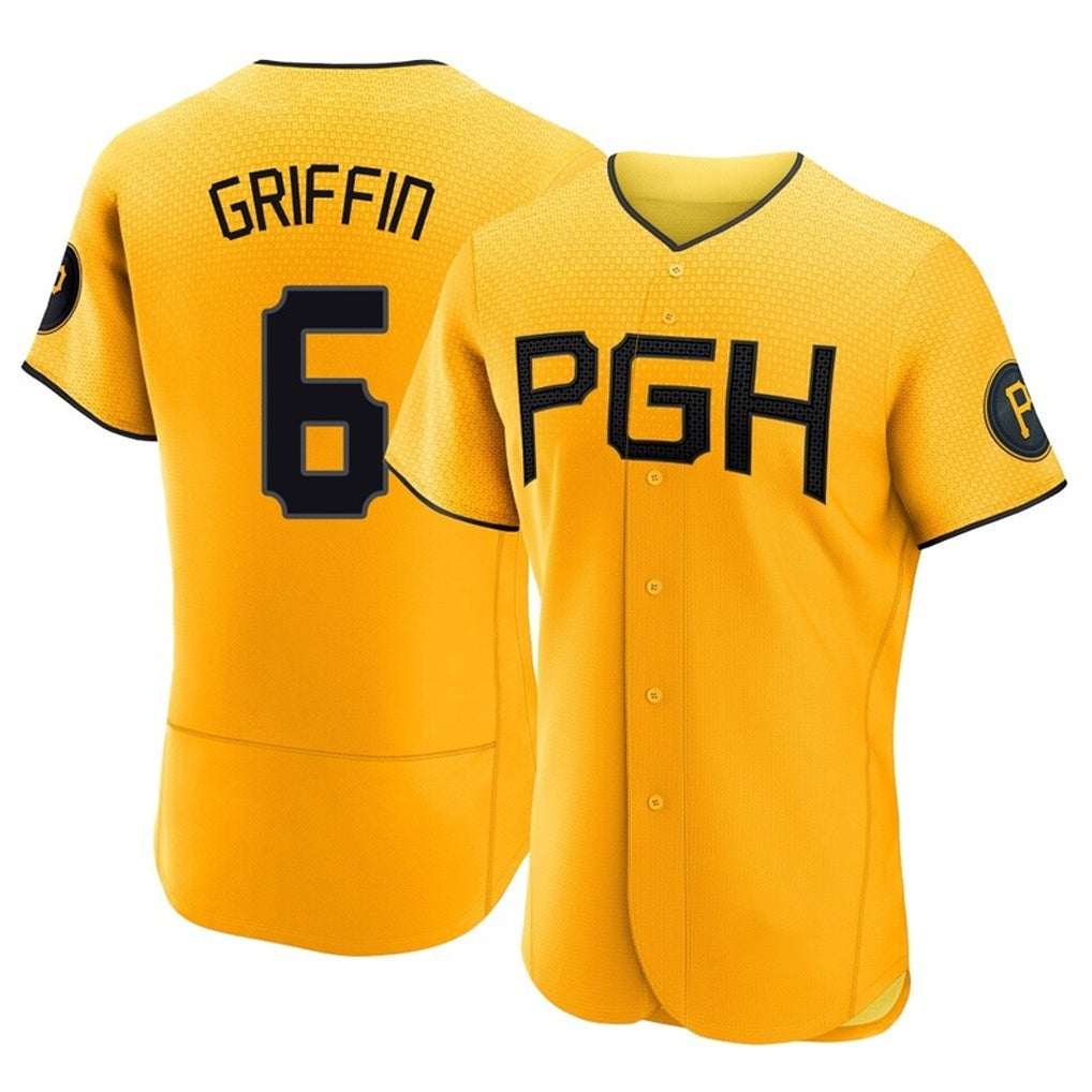 Fenge P.Pirates #6 Konnor Griffin Player Gold City Connect Home Limited Elite Stitched Jerseys