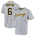 Fenge P.Pirates #6 Konnor Griffin Player Gray Road Home Game Stitched Jerseys