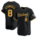 Fenge P.Pirates #8 Willie Stargell Player Black Alt Home Limited Stitched Jerseys