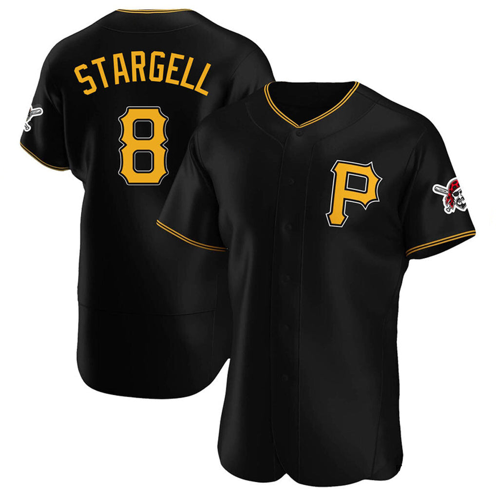 Fenge P.Pirates #8 Willie Stargell Player Black Alternate 2025 Home Limited Elite Stitched Jerseys
