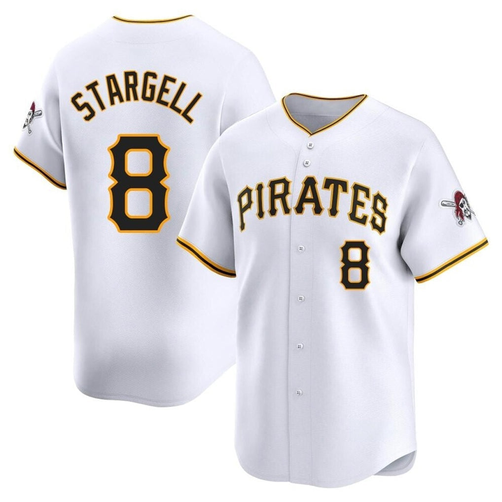 Fenge P.Pirates #8 Willie Stargell Player White Home Limited Stitched Jerseys