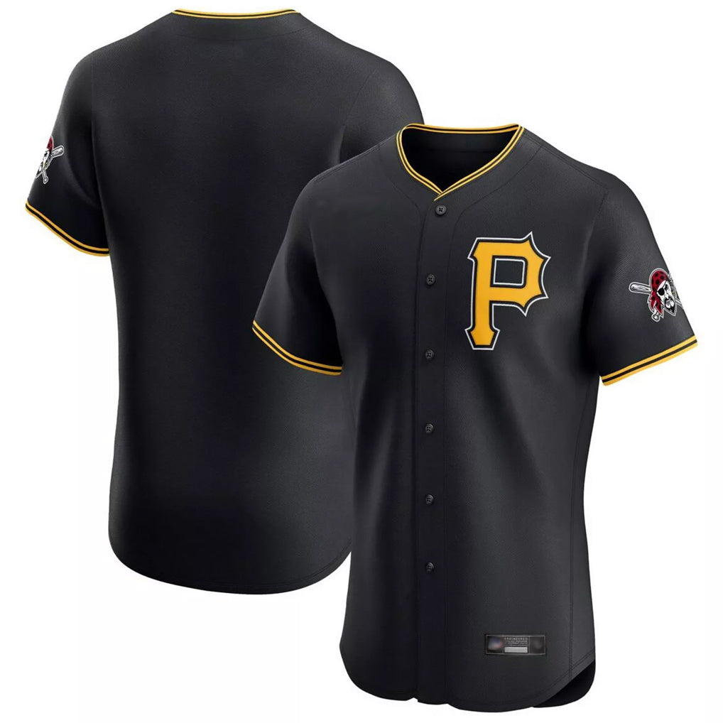 Fenge P.Pirates Blank Player Black Alternate 2025 Home Limited Elite Stitched Jerseys