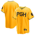 Fenge P.Pirates Blank Player Gold City Connect Home Game Stitched Jerseys