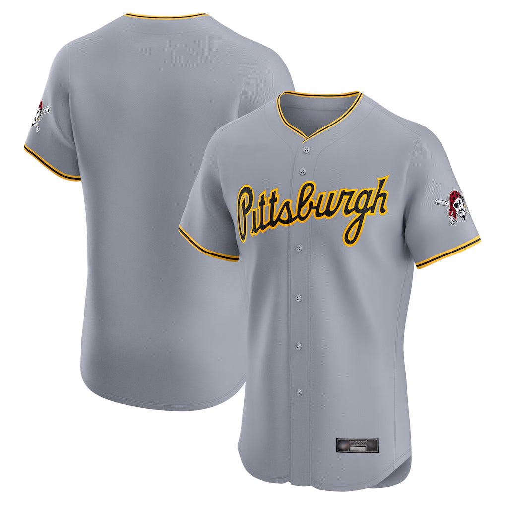 Fenge P.Pirates Blank Player Gray Road Home Limited Elite Stitched Jerseys