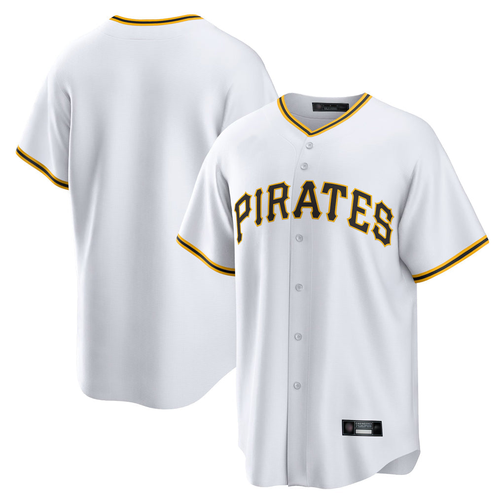 Fenge P.Pirates Blank Player White Home Game Stitched Jerseys