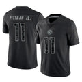 Fenge P.Steelers #11 Michael Pittman Jr. Player Black Reflective Limited Home Game Stitched Jerseys