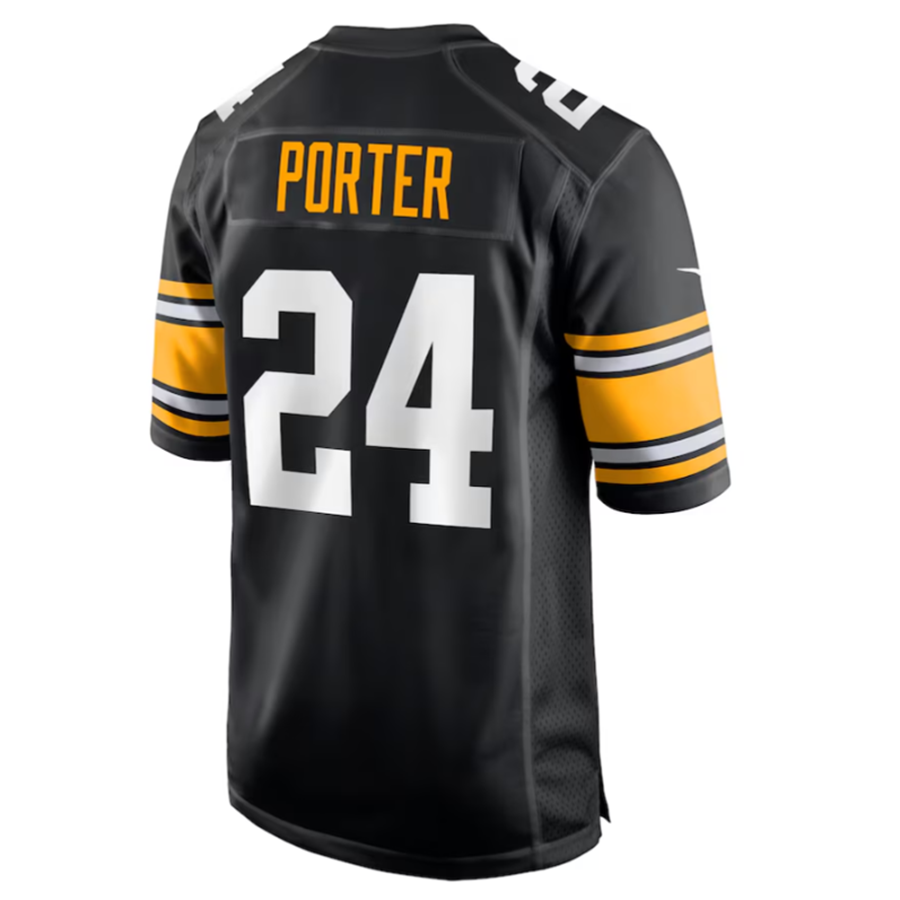 Fenge P.Steelers #24 Joey Porter Jr. Black Alternate Game American Stitched Jersey