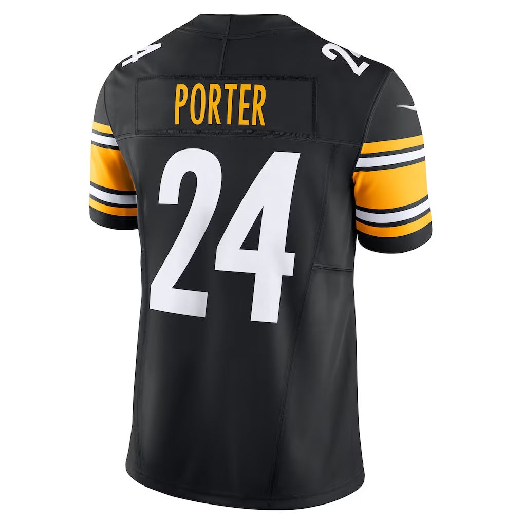 Fenge P.Steelers #24 Joey Porter Jr. Black Vapor F.U.S.E. Limited Stitched Jerseys