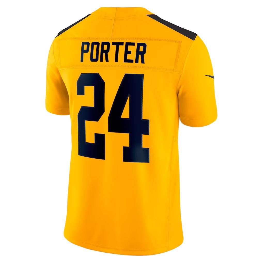 Fenge P.Steelers #24 Joey Porter Jr. Gold Alternate 1933 Throwback Vapor F.U.S.E. Limited Stitched Jerseys