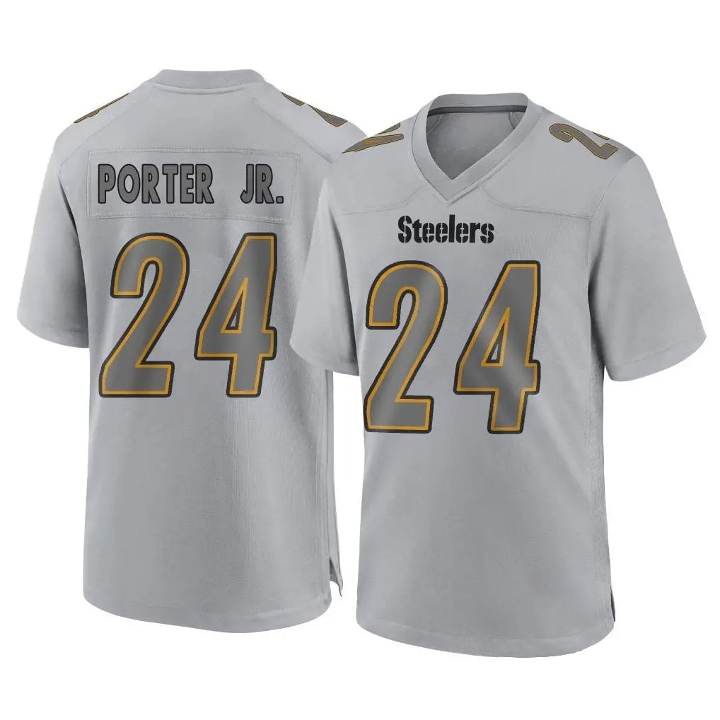 Fenge P.Steelers #24 Joey Porter Jr. Player Gray Atmosphere Fashion Home Game Stitched Jerseys