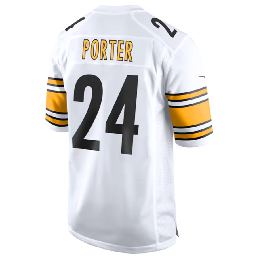 Fenge P.Steelers #24 Joey Porter Jr. White Away Game American Stitched Jersey