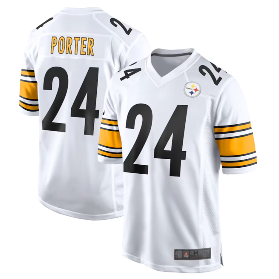 Fenge P.Steelers #24 Joey Porter Jr. White Away Game American Stitched Jerseys