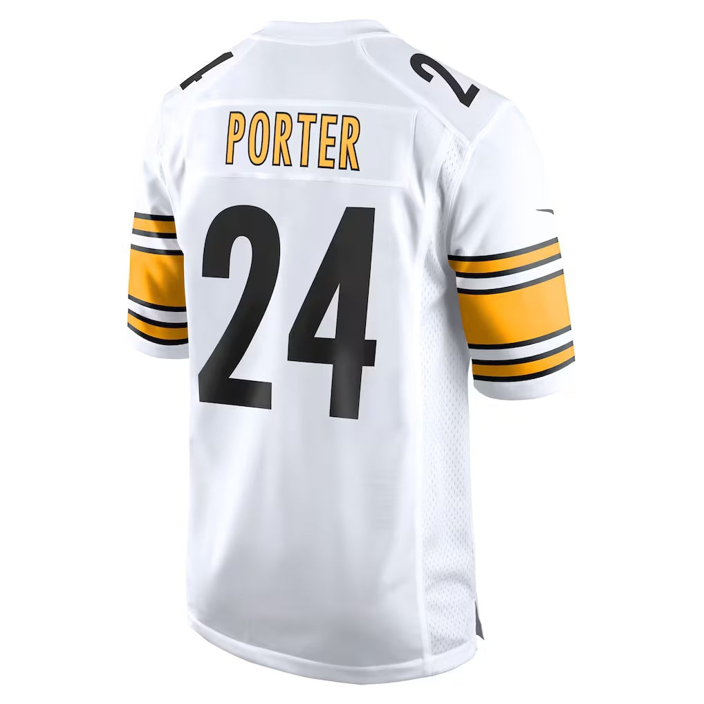 Fenge P.Steelers #24 Joey Porter Jr. White Away Game Jerseys