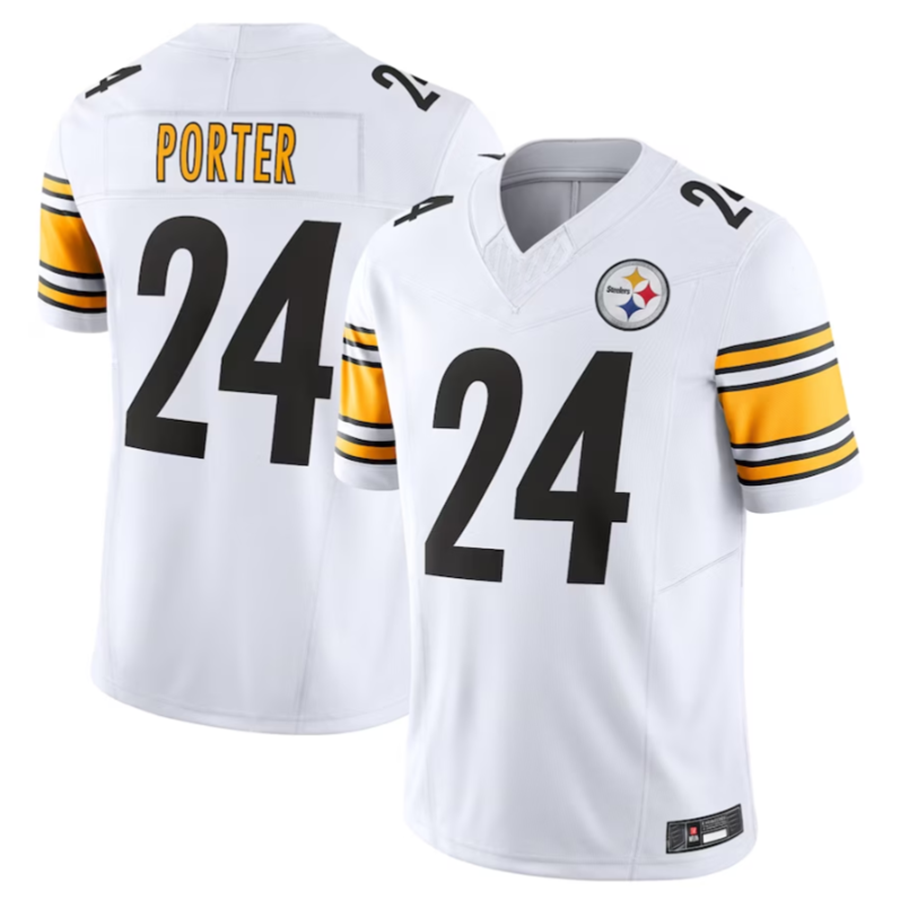 Fenge P.Steelers #24 Joey Porter Jr. Vapor F.U.S.E. Limited Home Stitched Jerseys