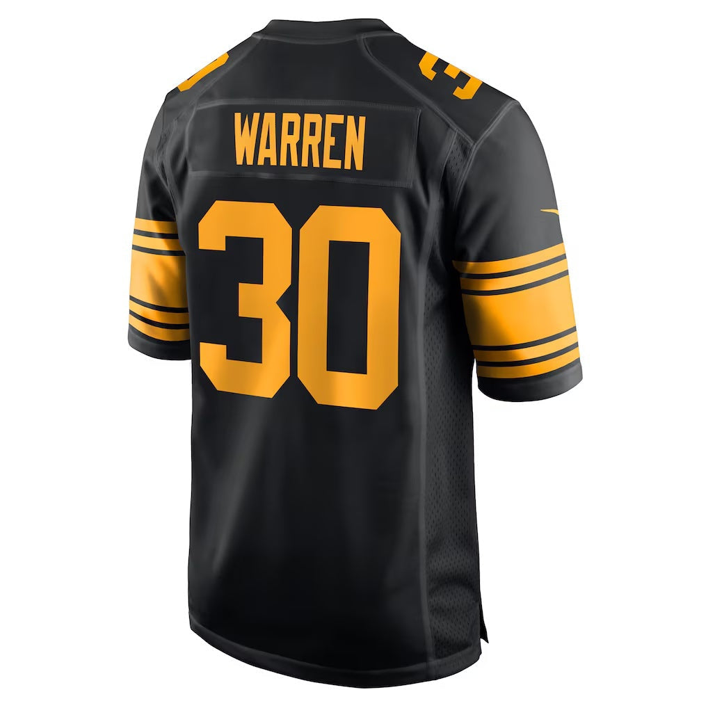 Fenge P.Steelers #30 Jaylen Warren Black Alternate Game Stitched Jerseys