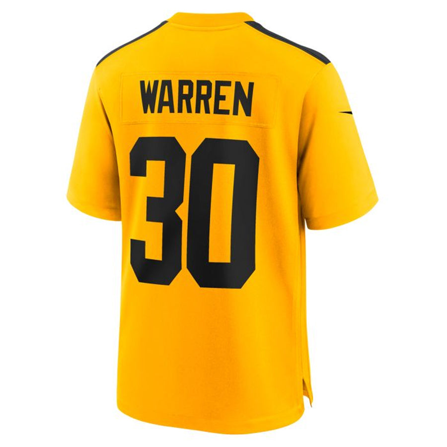 Fenge P.Steelers #30 Jaylen Warren Player Gold Alternate Game Stitched Jerseys