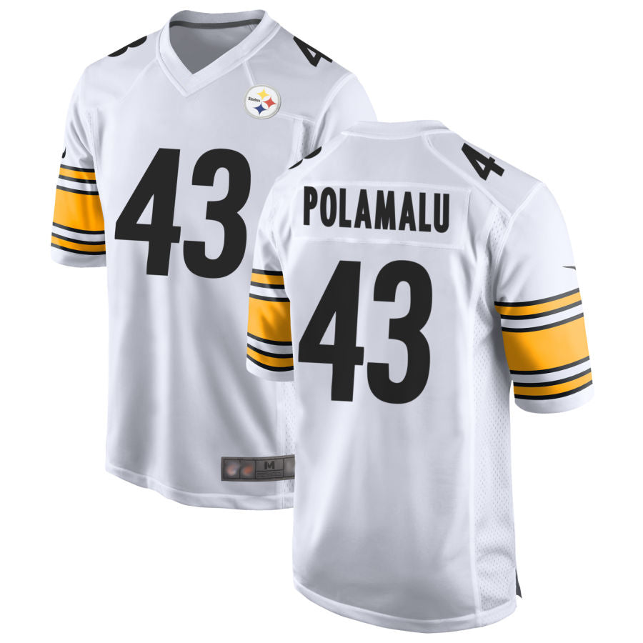 Fenge P.Steelers #43 Troy Polamalu Player White Home Game Stitched Jerseys