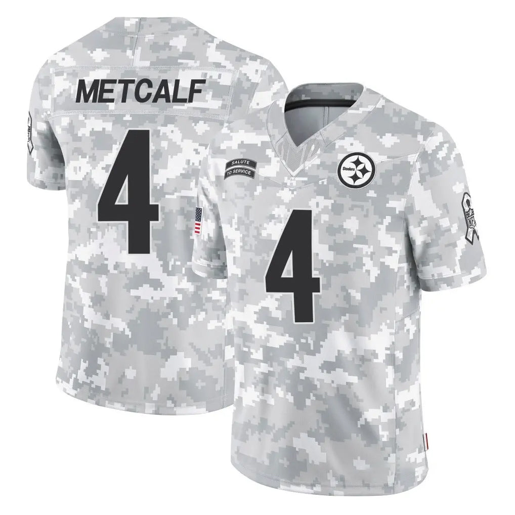 Fenge P.Steelers #4 DK Metcalf Player Arctic Camo Limited Salute To Service Home Game Stitched Jerseys