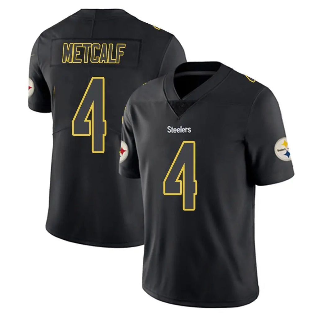 Fenge P.Steelers #4 DK Metcalf Player Black Impact Limited Home Game Stitched Jerseys