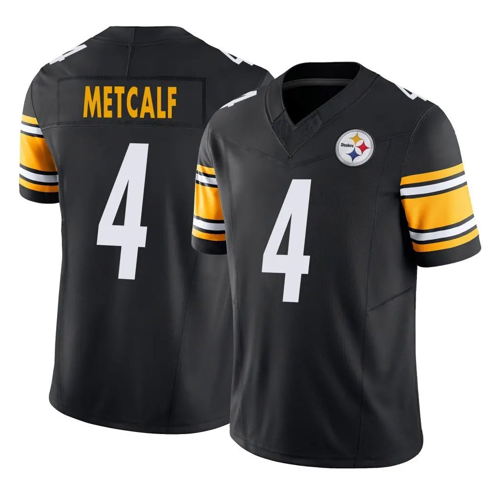 Fenge P.Steelers #4 DK Metcalf Player Black Limited Vapor F.U.S.E. Home Game Stitched Jerseys