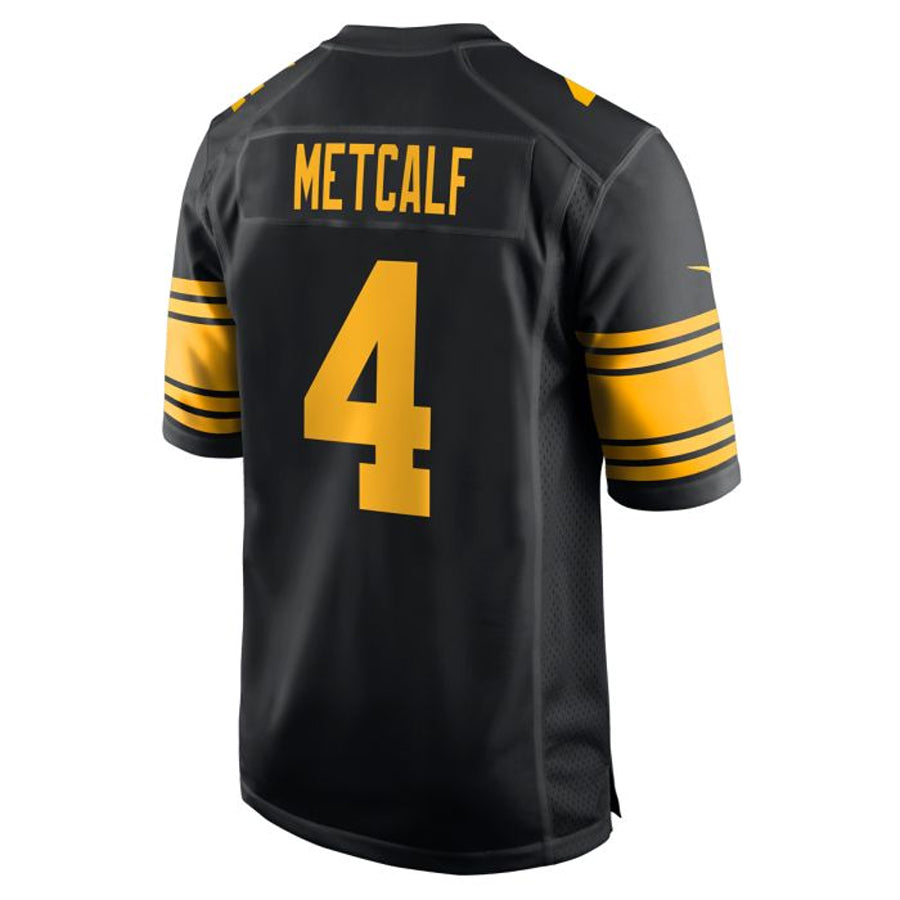 Fenge P.Steelers #4 DK Metcalf Player Black Replica Game Stitched Jerseys