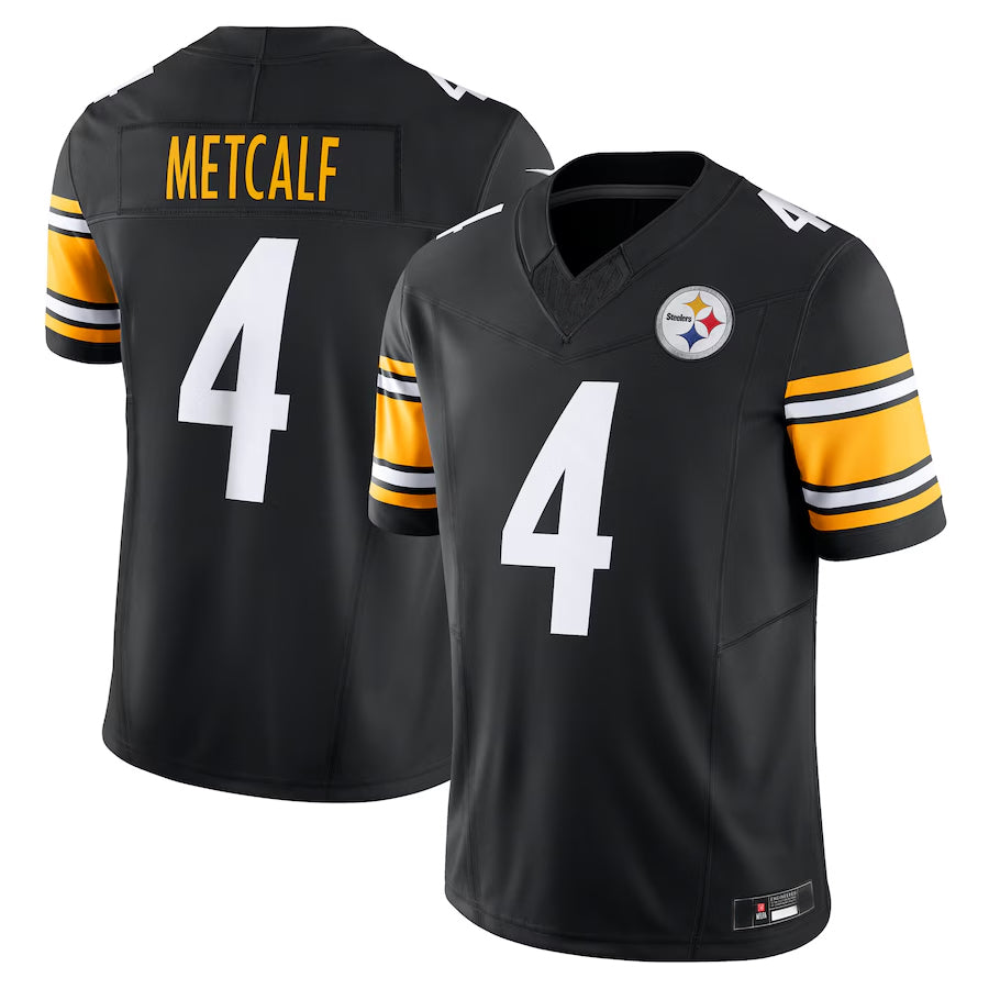 Fenge P.Steelers #4 DK Metcalf Player Black Team Vapor F.U.S.E. Limited Stitched Jerseys