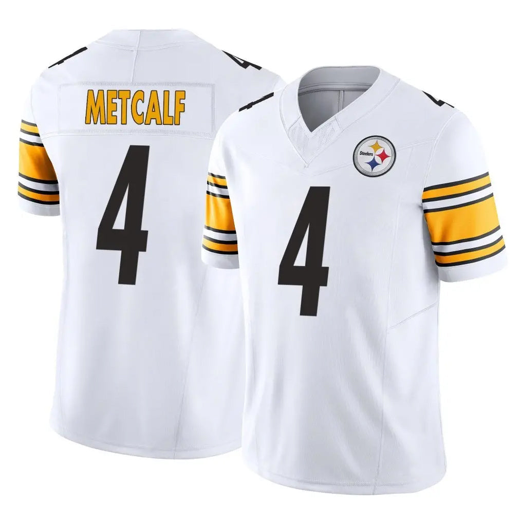 Fenge P.Steelers #4 DK Metcalf Player White Limited Vapor F.U.S.E. Home Game Stitched Jerseys