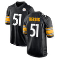 Fenge P.Steelers #51 Nick Herbig Player Black Home Game Stitched Jerseys