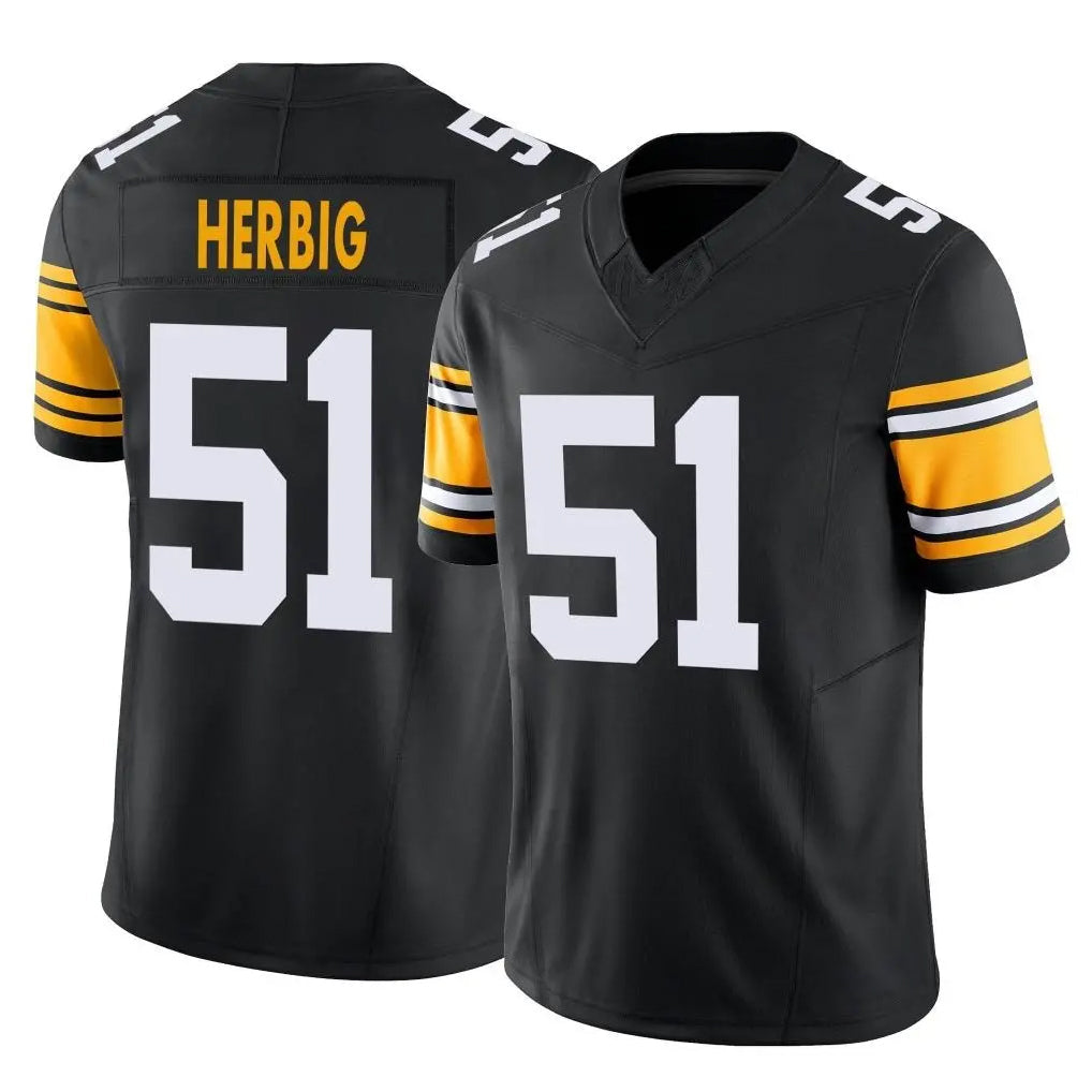 Fenge P.Steelers #51 Nick Herbig Player Black Limited Alternate Vapor F.U.S.E. Home Game Stitched Jerseys