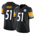 Fenge P.Steelers #51 Nick Herbig Player Black Limited Vapor F.U.S.E. Home Game Stitched Jerseys