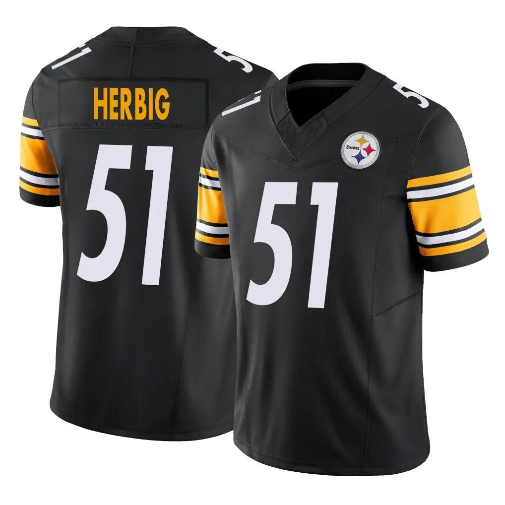 Fenge P.Steelers #51 Nick Herbig Player Black Limited Vapor F.U.S.E. Home Game Stitched Jerseys