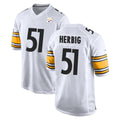 Fenge P.Steelers #51 Nick Herbig Player White Home Game Stitched Jerseys