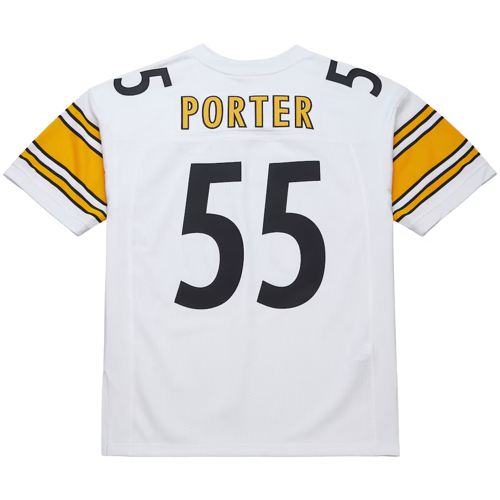 Fenge P.Steelers #55 Joey Porter Mitchell & Ness White 2005 Authentic Throwback Retired Player Jersey Stitched Puhic
