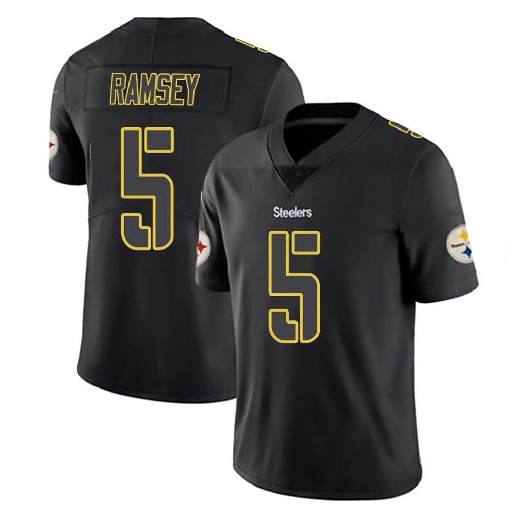 Fenge P.Steelers #5 Jalen Ramsey Player Black Impact Limited Home Game Stitched Jerseys