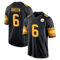 Fenge P.Steelers #6 Patrick Queen Player Black Color Rush Home Game Stitched Jerseys