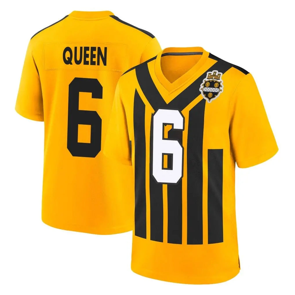 Fenge P.Steelers #6 Patrick Queen Player Gold Limited 1933 Throwback Home Game Stitched Jerseys
