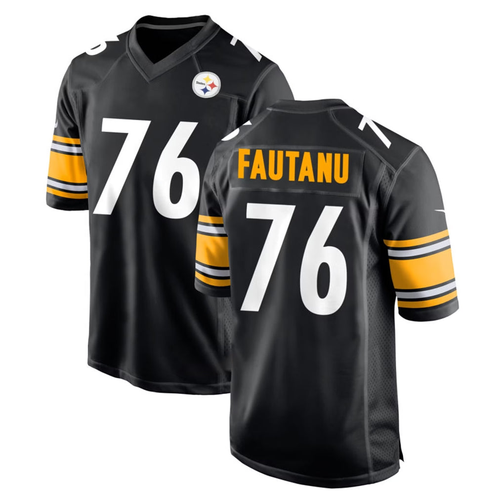 Fenge P.Steelers #76 Troy Fautanu Player Black Home Game Stitched Jerseys