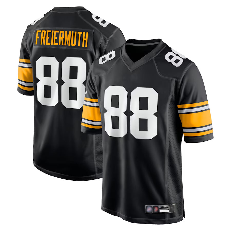 FengeP.Steelers #88 Pat Freiermuth Player Black Alternate Game Stitched Jerseys